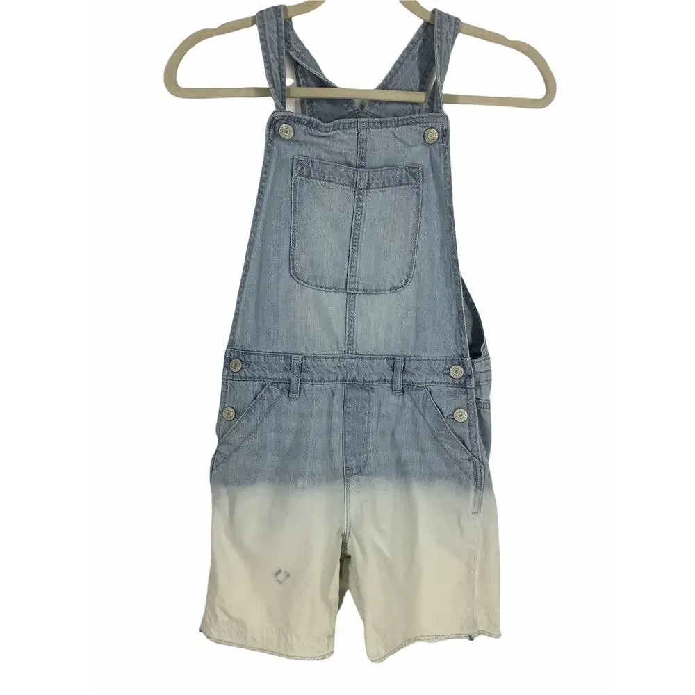 Gap Girl's Blue White Ombre Shortall Overalls Kids Youth Size XL
